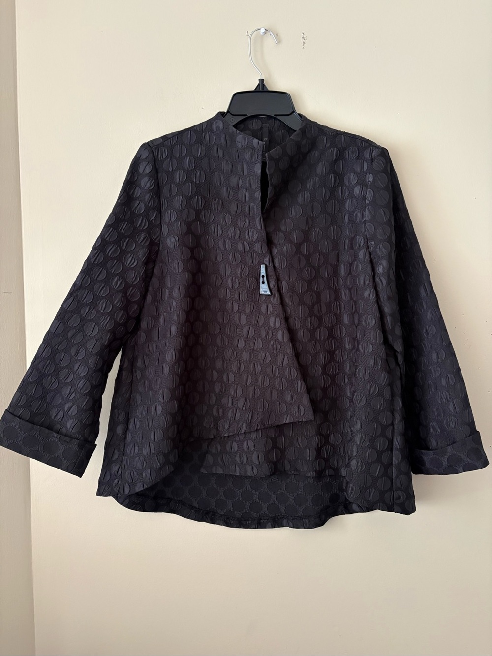 IC by Connie K Black Textured Blazer Sz. M Good Condition